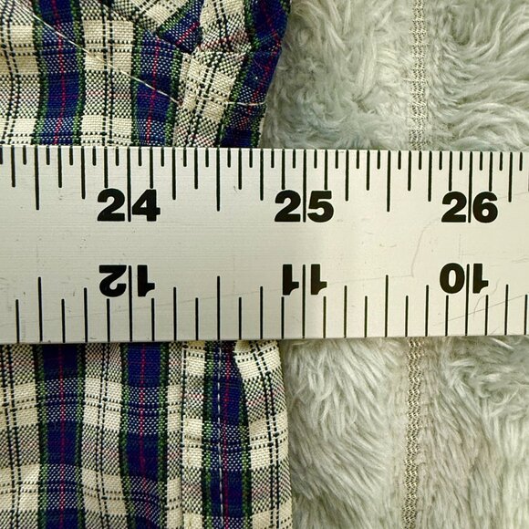 Hathaway Sport Shirt Mens Large Plaid Button Down Long Sleeve Pinpoint Oxford - Picture 5 of 7